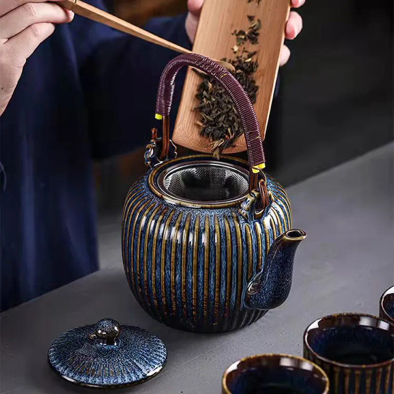 BTaT- Tea Pot, Tea Set, Set of 4, Tea Cups, Glass Teapot, Glass Tea Cup,  Tea Kettles Stovetop, Tea Set for Adults, Glass Tea Kettle, Tea Pots, Tea