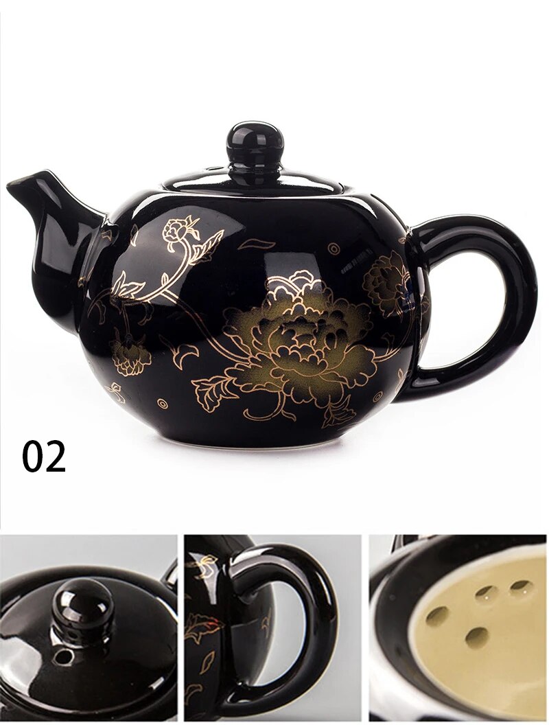 Porcelain Peony Teapot | 1,000+ Teapot & Tea Sets | Free Shipping!