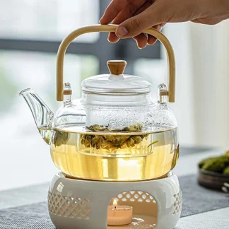 Glass Teapot with Base